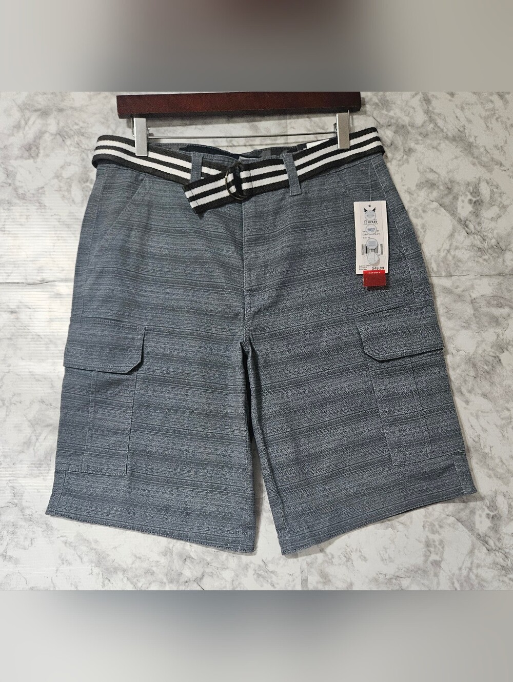 NWT Company 81 Y2K / 2000s Skate Style Dadcore Cargo Utility Shorts Size 32